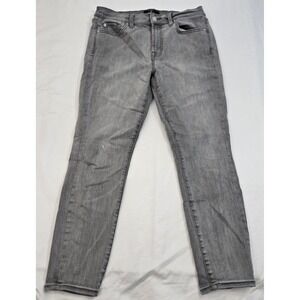 7‎ For All Mankind Women 31 Ankle Skinny Jeans Gray Wash Stretch Mid Rise Denim